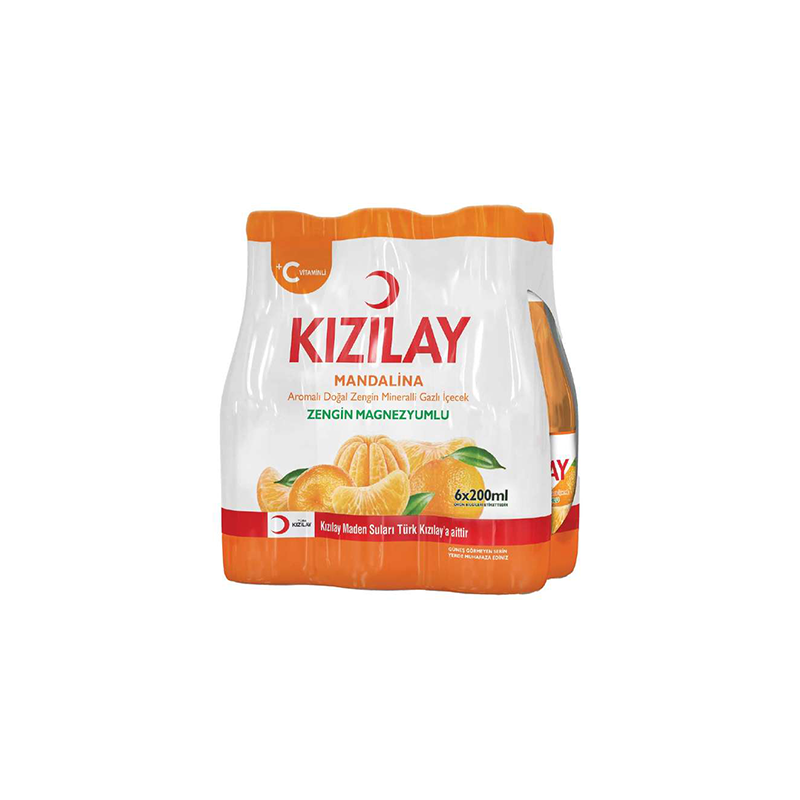 KIZILAY kucuk 200 ml MANDALIN WODA MIN-6 SZT