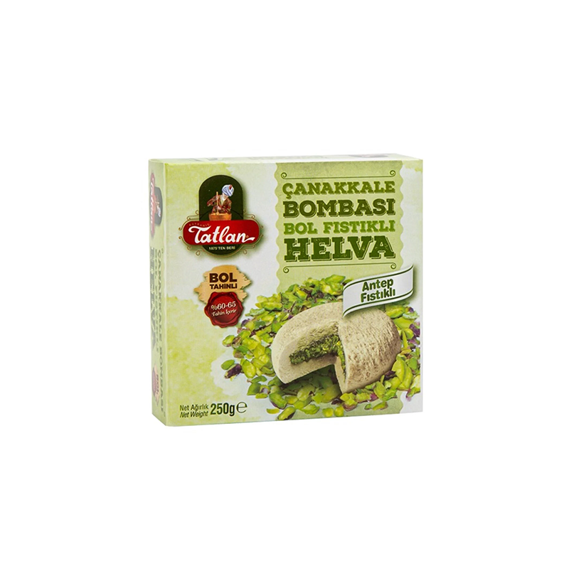 TATLAN CHAŁWA Z PISTAC. Z BIAŁ. CZEK. 250 G.