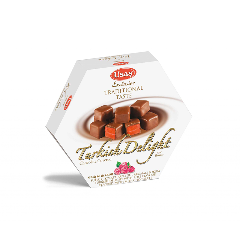 USAS LOKUM RÓŻANY W CZEKOLADZIE 140 G.