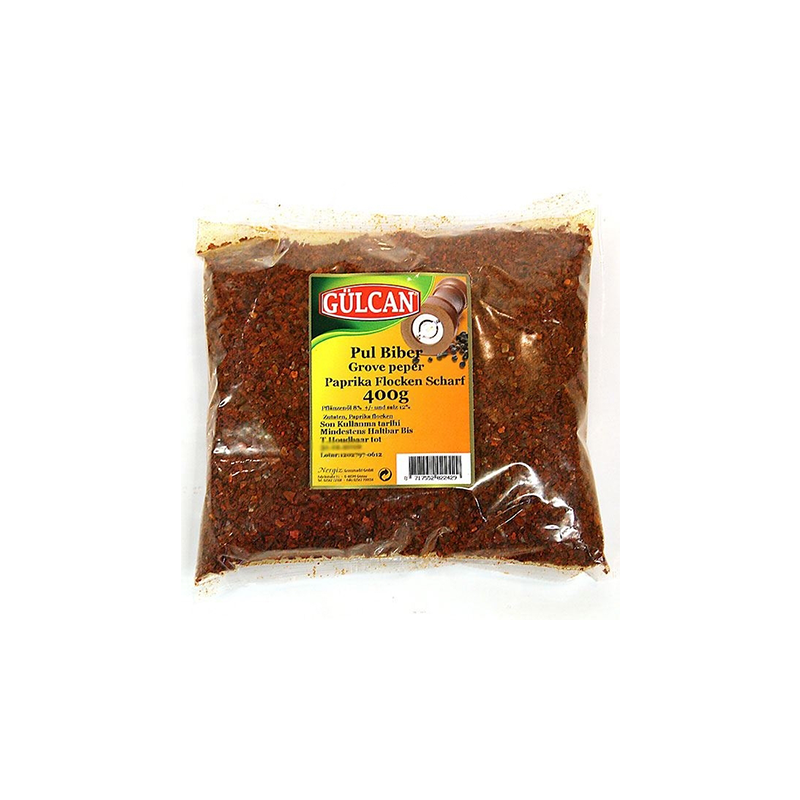 GULCAN PLATKI OSTR.PAPRYKI PUL BIBER 400 G
