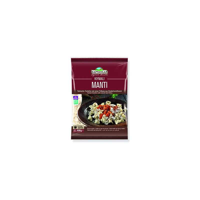 KAPTANLAR Manti z mielonym mięsem i sosem 600 g.