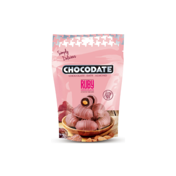 CHOCODATE  DAKTYLE Z MIGDAŁAMI (RUBY) 90 G.