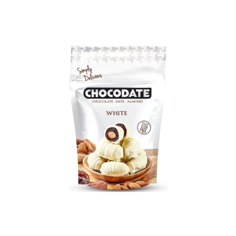 CHOCODATE DAKTYLE Z MIGDAŁAMI (WHITE) 90 G.